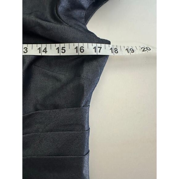 Antonio Melani Sz 6 Pucker Cocktail Dress‎ Metallic Pleated Ruffle Cap Sleeve - Picture 5 of 10